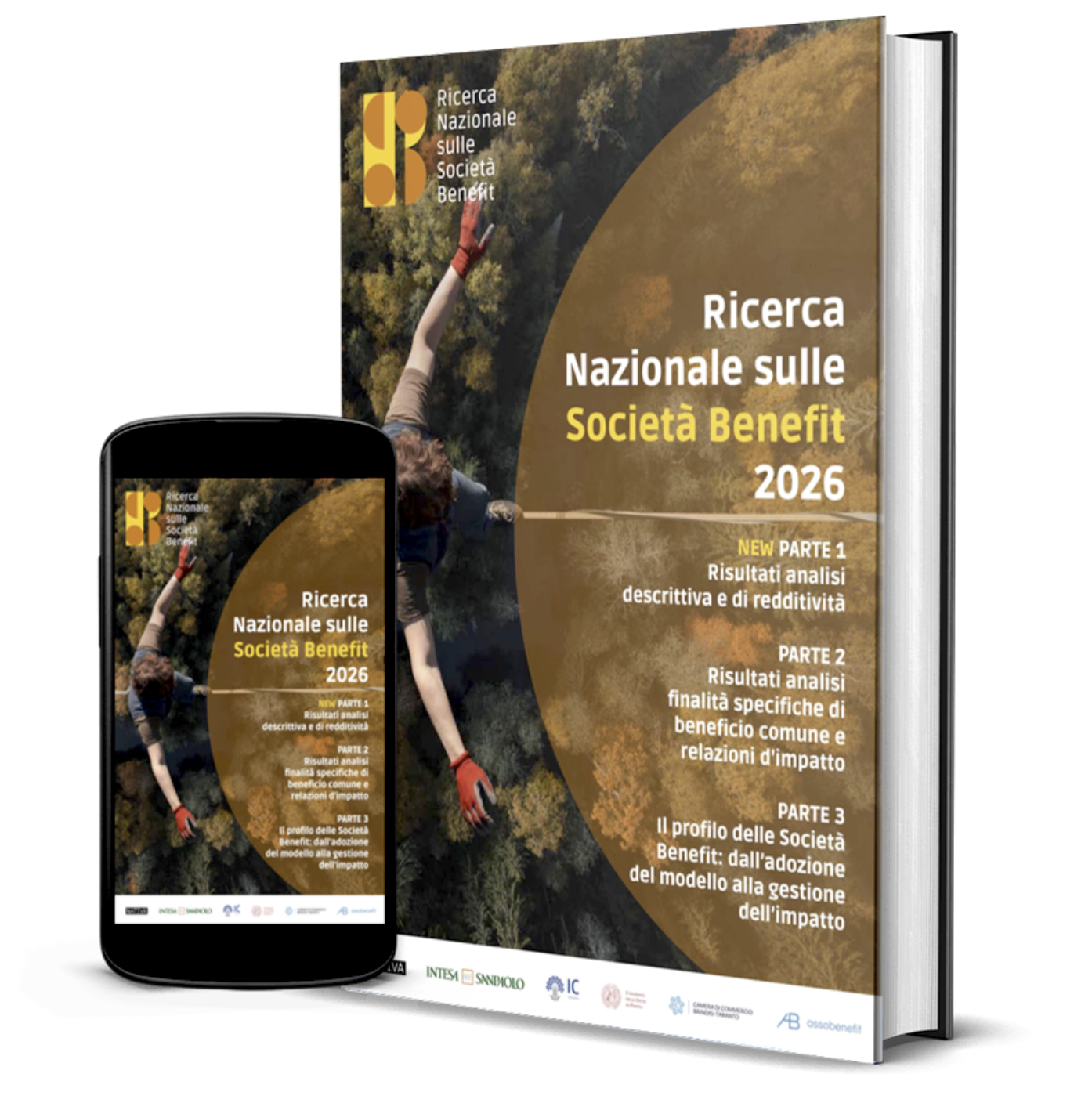 Copertina della Ricerca Nazionale sulle Società Benefit 2026, in versione cartacea e digitale